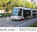 Shanghai tram, LRT Zhangjiang railcar departing from Zhangjiang high-tech station 93074103