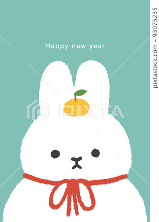 2035 Rabbit New Year's card template 2035 Rabbit New Year's card template 93075235