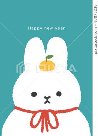 2035 Rabbit New Year's card template 2035 Rabbit New Year's card template 93075236