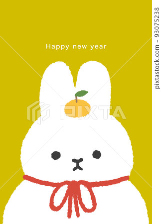 2035 Rabbit New Year's card template 2035 Rabbit New Year's card template 93075238