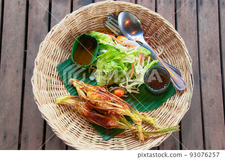 Cambodian version of Lemongrass beef skewers or Bo Xa Nuong from Vietnam Cambodian version of Lemongrass beef skewers or Bo Xa Nuong from Vietnam 93076257