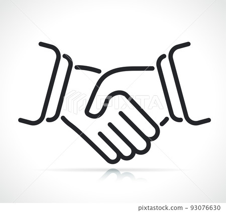 handshake or partnership line icon - Stock Illustration [93076630] - PIXTA