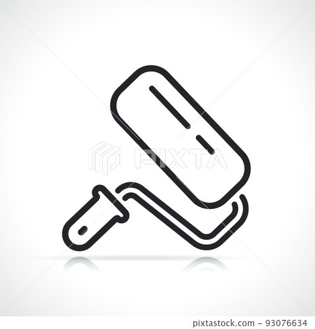 paint roller thin line icon 93076634