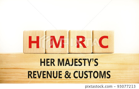 HMRC her majestys revenue and customs symbol. Concept words HMRC her majestys revenue and customs on blocks on beautiful white background. Business HMRC revenue and customs concept. Copy space. HMRC her majestys revenue and customs symbol. Concept words HMRC her majestys revenue and customs on blocks on beautiful white background. Business HMRC revenue and customs concept. Copy space. 93077213