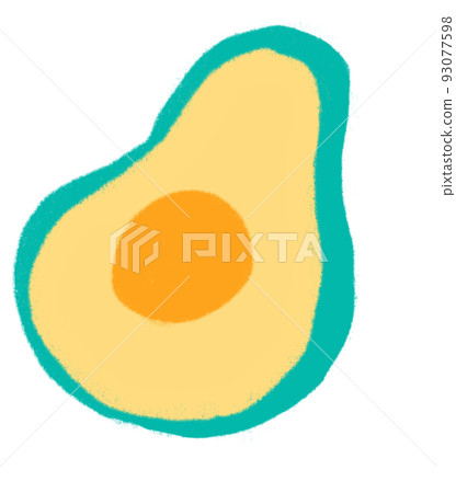 Avocado breakfast food set elements hand drawn doodle minimal style pastel color illustration Avocado breakfast food set elements hand drawn doodle minimal style pastel color illustration 93077598