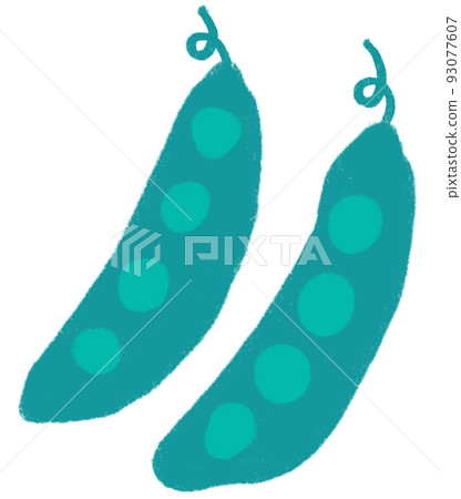 Green pea breakfast food set elements hand drawn doodle minimal style pastel color illustration Green pea breakfast food set elements hand drawn doodle minimal style pastel color illustration 93077607