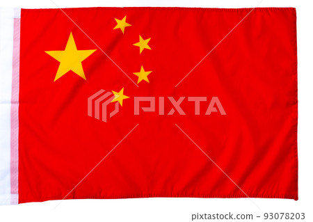 Close up of red flag of China 93078203