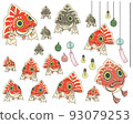 Hand drawn illustration of goldfish Nebuta-color 93079253