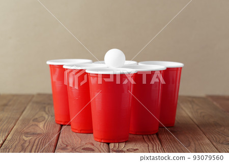 College party sport - beer pong 93079560