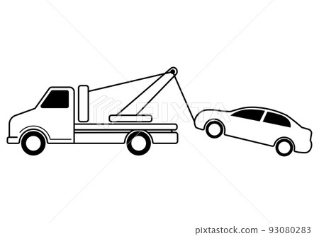 tow away sign, simple flat icon - vector - Stock Illustration [93080283 ...