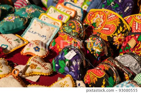 Stall with Portuguese souvenirs and gifts Stall with Portuguese souvenirs and gifts 93080555