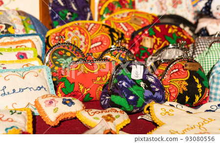 Stall with Portuguese souvenirs and gifts Stall with Portuguese souvenirs and gifts 93080556