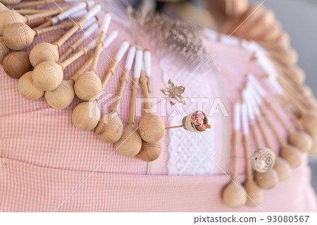 traditional portuguese bobbin lace handcrafting 93080567