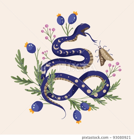 Snakes illustrations vector design Snakes illustrations vector design 93080921