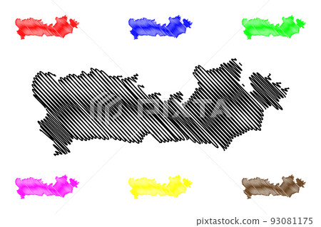 Berkshire map vector 93081175