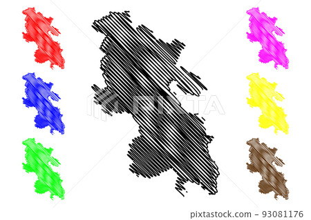 Buckinghamshire map vector Buckinghamshire map vector 93081176
