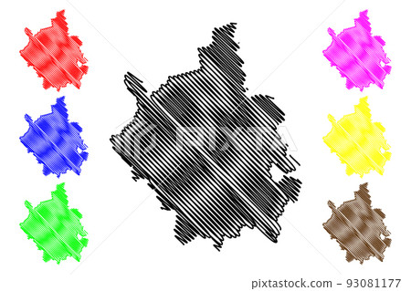 Cambridgeshire map vector 93081177