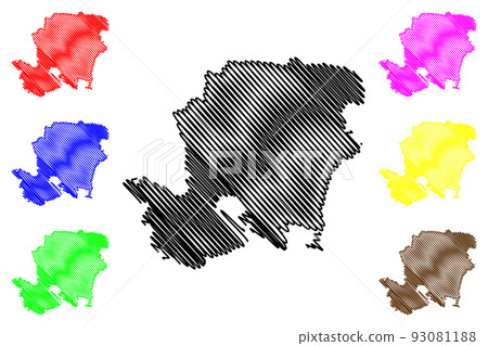 Hampshire map vector 93081188