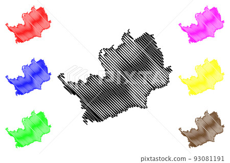 Hertfordshire map vector 93081191