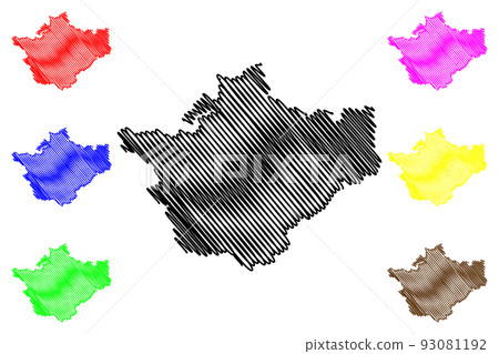 Cheshire map vector 93081192