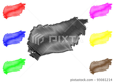 West Sussex map vector 93081214