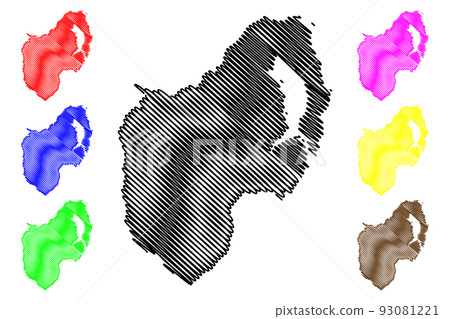 County Down map vector 93081221