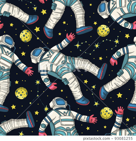 Astronaut seamless space vector pattern Astronaut seamless space vector pattern 93081255