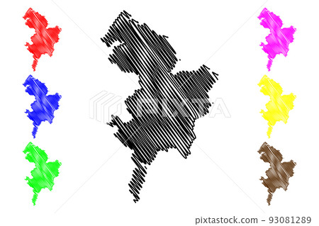 East Ayrshire map vector 93081289