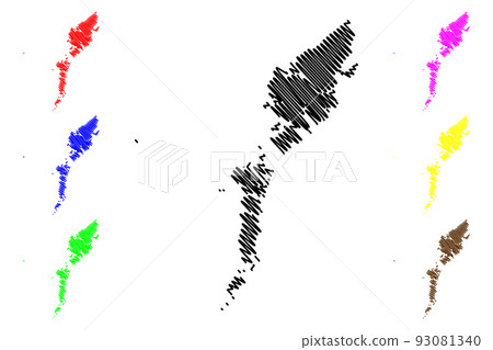 Comhairle nan Eilean Siar map vector 93081340