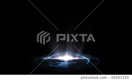 Hologram Light Show Scan Radar Digital Technology Futuristic Hud Background Hologram Light Show Scan Radar Digital Technology Futuristic Hud Background 93081550