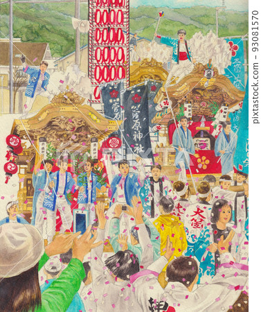 Hand-drawn illustrations of the Danjiri Festival Part 2 93081570