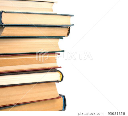 Collection of different books isolated on white 93081856