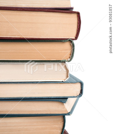 Collection of different books isolated on white Collection of different books isolated on white 93081857