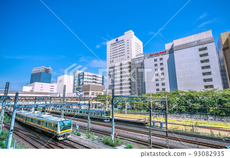 Kawasaki Cityscape in Japan View of Kawasaki Station, Kawasaki Nikko Hotel, Le Front Kawasaki, etc. 93082935