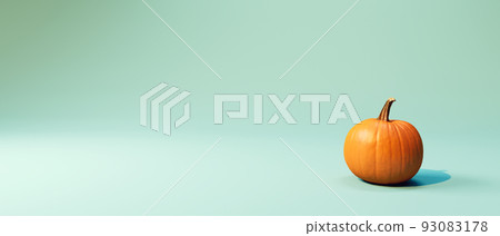 Autumn pumpkin - Harvest and Thanksgiving theme - 3d 93083178