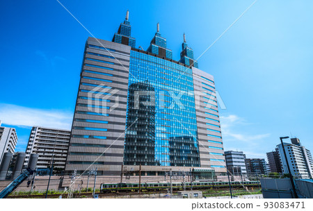 日本川崎市景觀，俯瞰川崎站前 NTT DoCoMo 川崎大廈 93083471