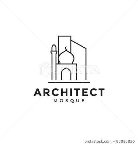 minimalist architect mosque icon logo design minimalist architect mosque icon logo design 93083880