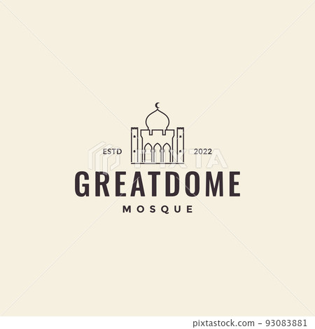 minimalist hipster mosque logo design minimalist hipster mosque logo design 93083881
