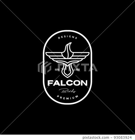 polygon line falcon logo badge 93083924