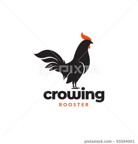 Australorp rooster chicken logo design 93084001