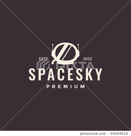 astronaut helm hipster logo design 93084018
