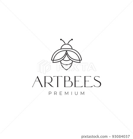 feminine bee lines logo design feminine bee lines logo design 93084037