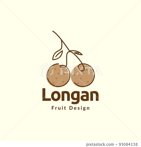 fresh brown longan fruit logo 93084138