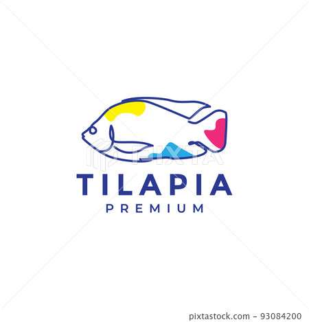 abstract fish tilapia logo design 93084200