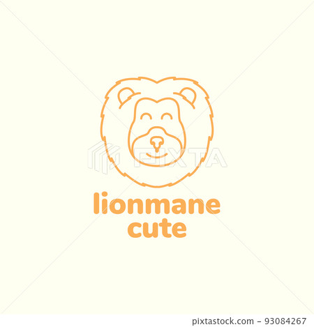 cute lion mane logo design cute lion mane logo design 93084267