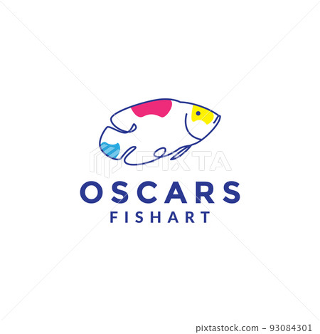 animal fish oscar abstract line logo animal fish oscar abstract line logo 93084301