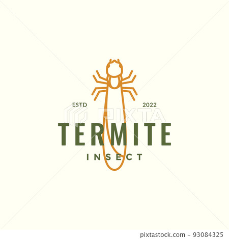 insect termite lines logo hipster 93084325