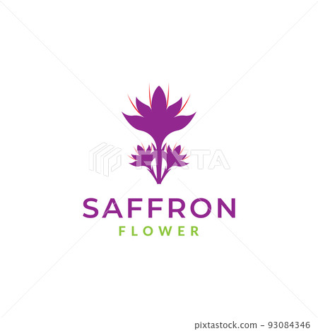 flower saffron modern abstract logo 93084346