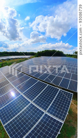 太陽能光伏發電SDGs全景拍攝縮影和行星拍攝 太陽能光伏發電SDGs全景拍攝縮影和行星拍攝 93086739
