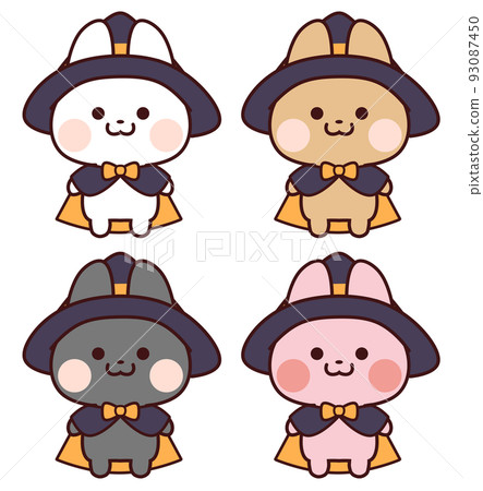 Rabbit with magic cloak and hat Rabbit with magic cloak and hat 93087450